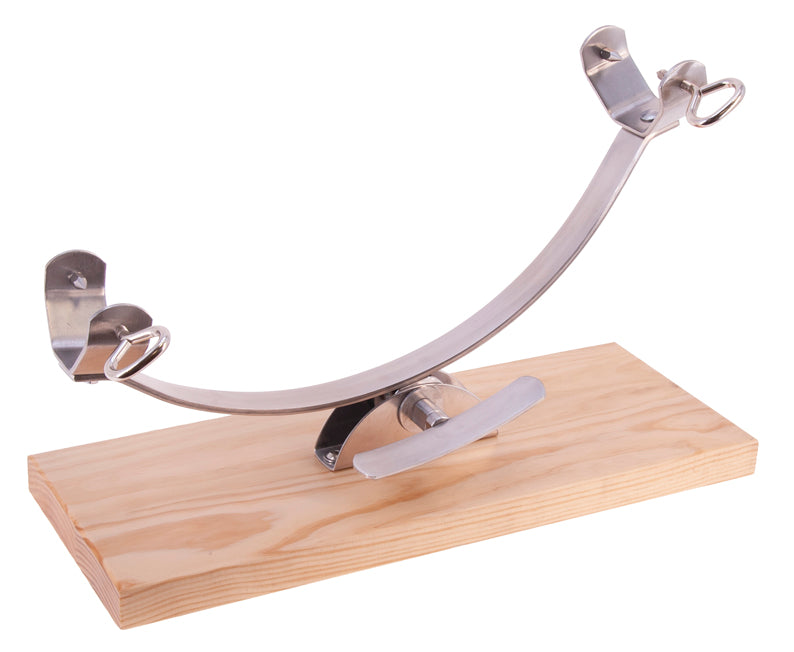 Porte-jambon inclinable en inox Keymi