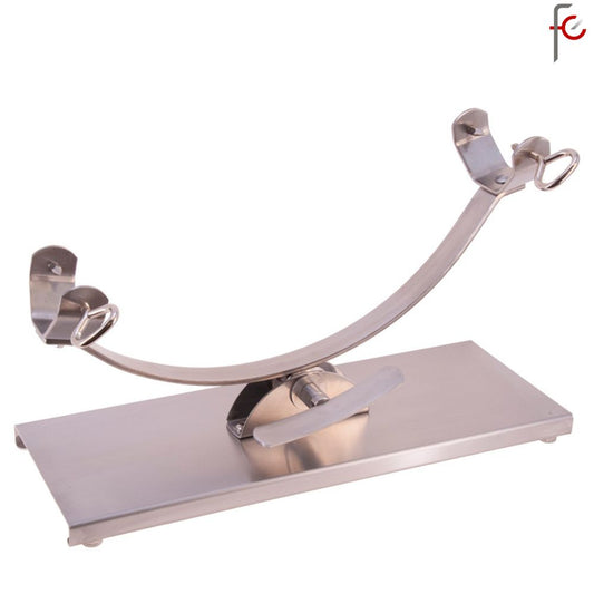 Porte-jambon inclinable en inox Keymi 