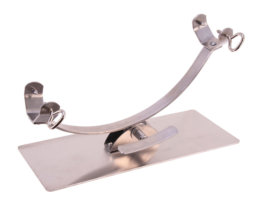 Porte-jambon inclinable en inox Keymi 