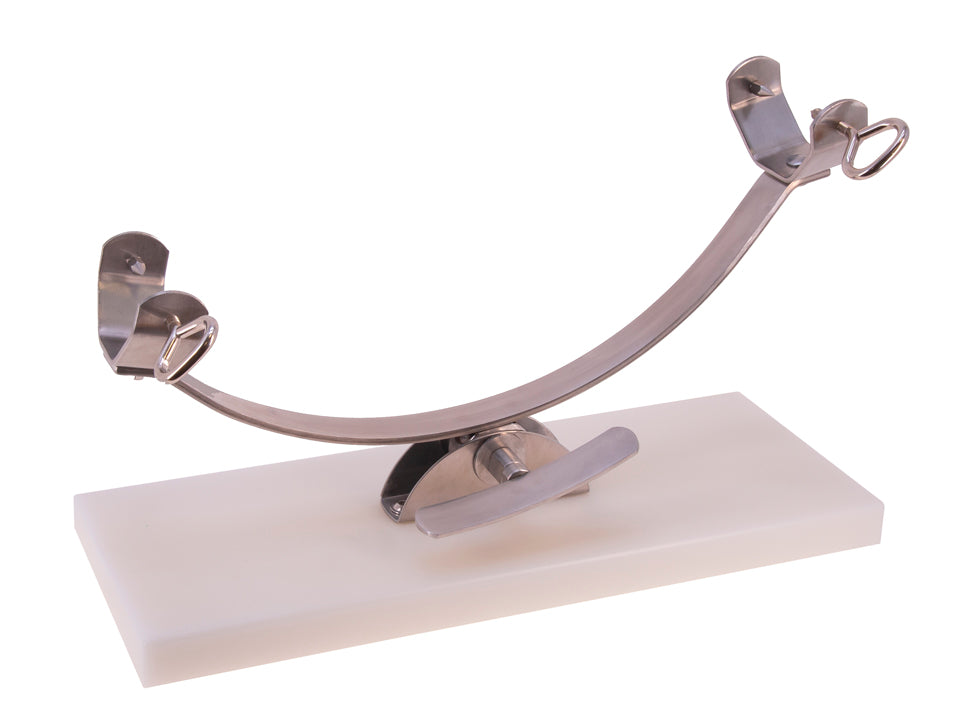 Porte-jambon inclinable en inox Keymi 