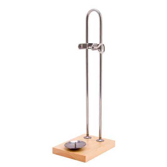 Jamonero inoxidable vertical base madera