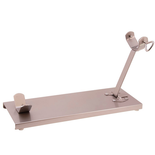 Folding stainless ham holder