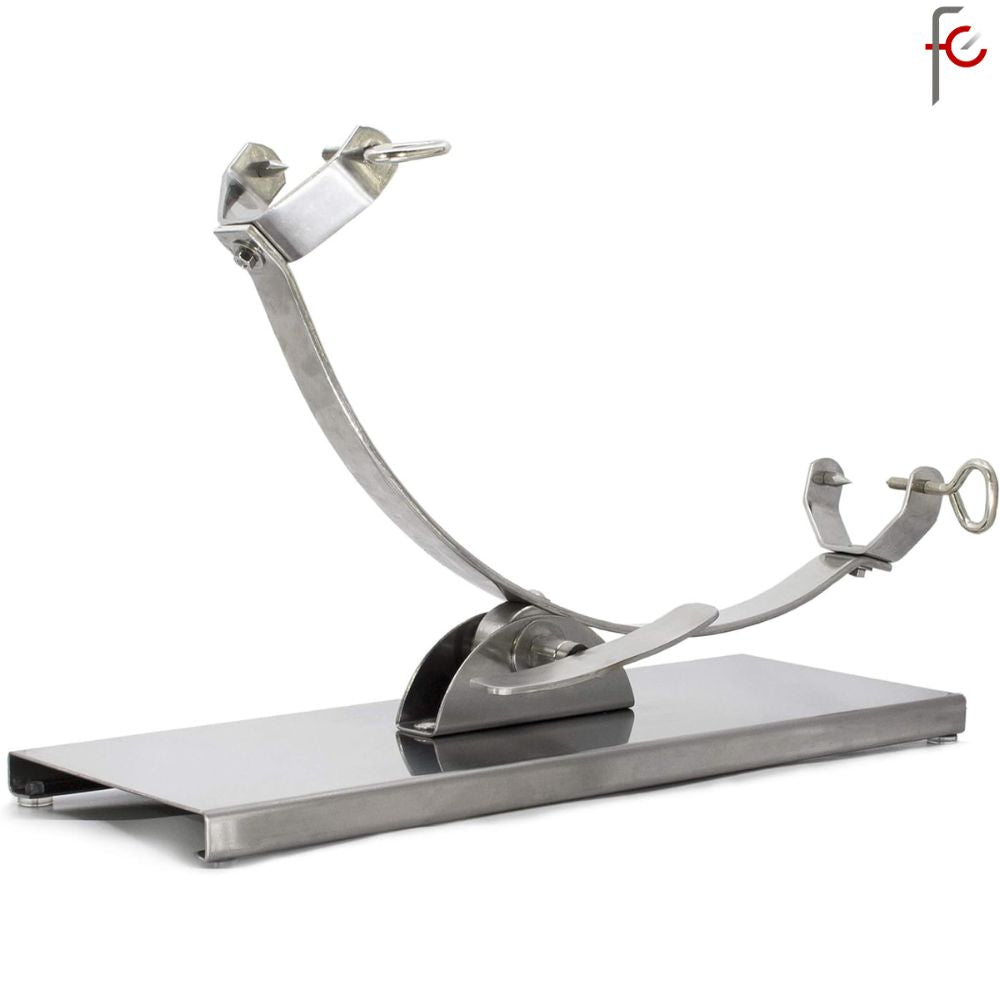 Porte-jambon inclinable en inox Keymi 