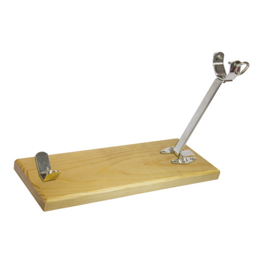 Jamonero inoxidable base madera y plegable