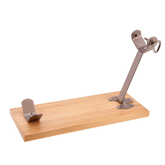 Jamonero inoxidable base madera y plegable