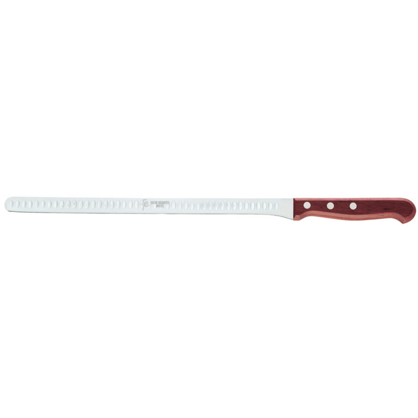 Cuchillo jamonero inoxidable mango madera