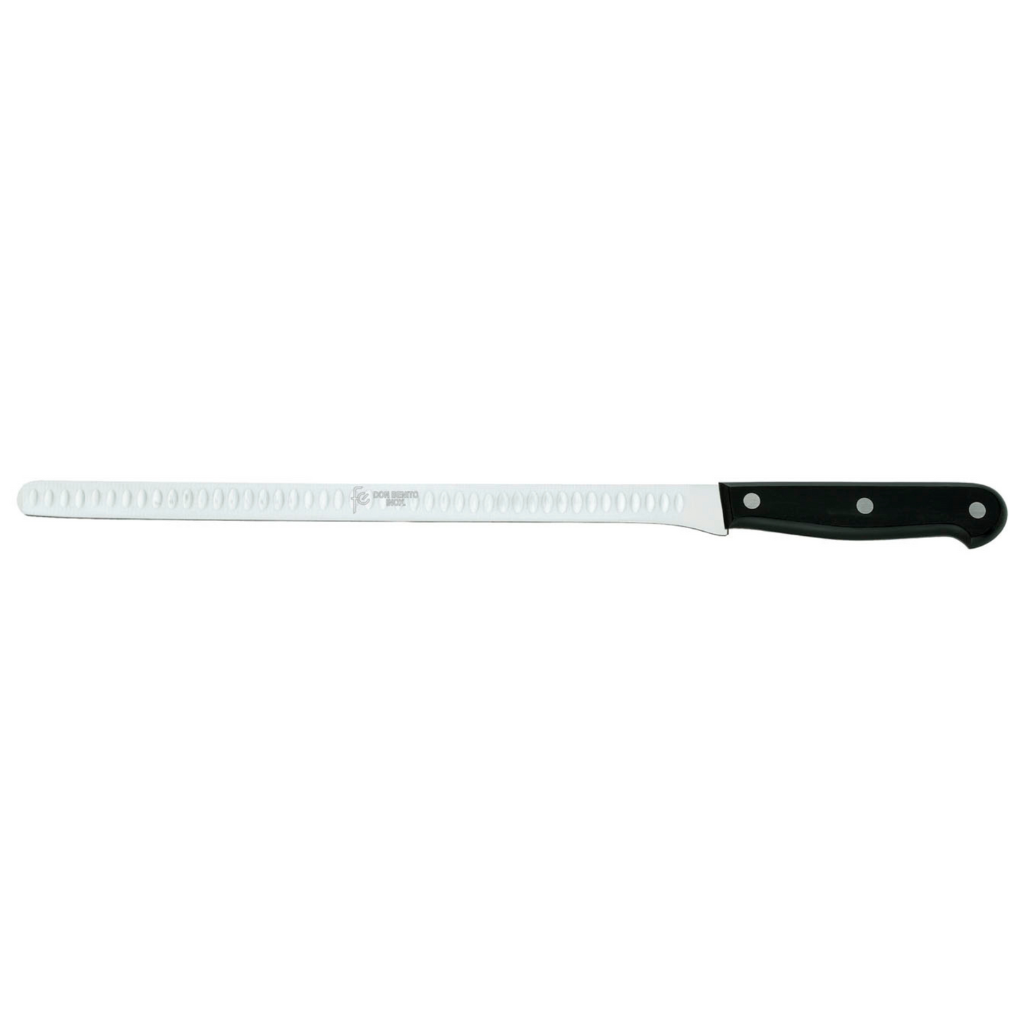 Cuchillo jamonero inoxidable con alveolos